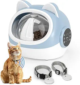 RFID Smart Pet Feeder with Dual Collar Tags â€“ Automatic Food Bowl with Scheduled Feeding Times, LCD Display, Voice Recorder, Supports Wet & Dry Food for Multi-Pet Households