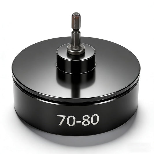 Electric Bottle Capping Machine Bit with Metal Head and Rubber Pad for 70-80mm Diameter Bottles, Handheld Sealing Machine Attachment