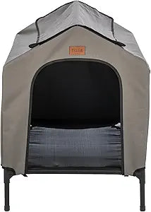 Trixie 2-in-1 Dog House and Bed - Elevated Indoor/Outdoor Tent with Removable Cover - Waterproof and Sun-Resistant - for Small/Medium Dogs up to 55 lbs - 30.7 x 24.4 x 32.3 in