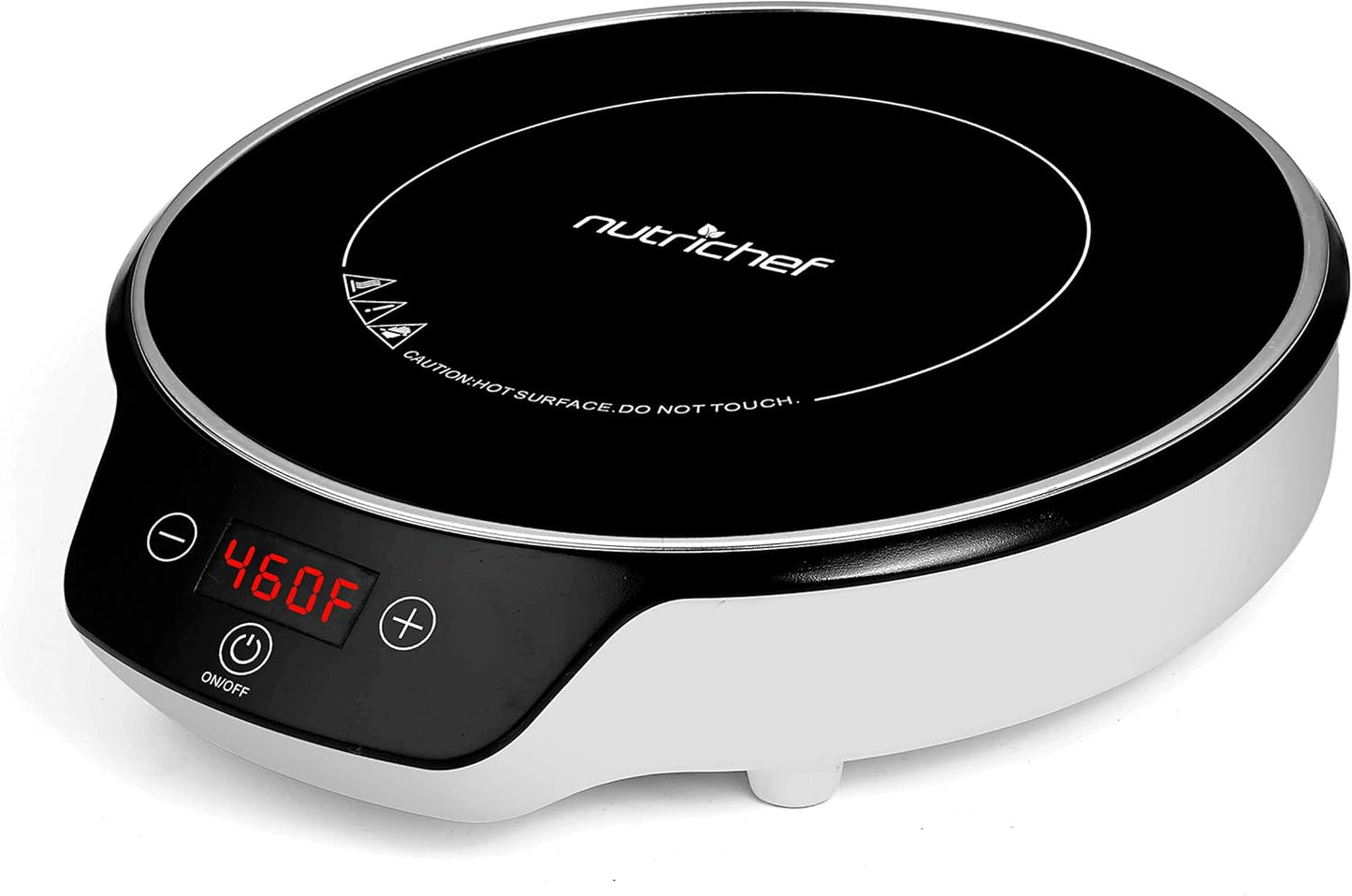 Portable Single Burner Induction Cooktop - 1500W Electric Indoor Induction Cooker Hot Plate Flameless Burner Cook Top w\/Digital Display, Sensor Touch Temperature, Auto Shut Off - NutriChef NCIT1S