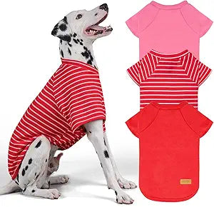 KYEESE 3Pack Dog Sweater, Soft Pet Sweatshirt Stretchy Lightweight Dog Sweater for Large Dogs Girl Boy, Pullover Fleece Pet Shirt Clothes with Sleeves, 3XL