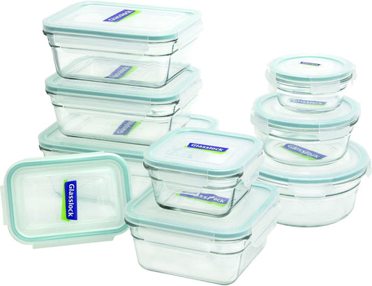 Glasslock 18-Piece Assorted Oven Safe Container Set