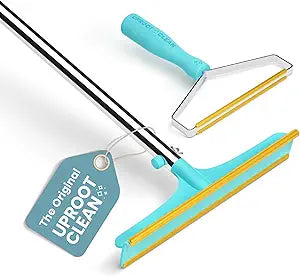Uproot Cleaner Pro Pet Hair Remover Bundle - Including Xtra Carpet Rake for Pet Hair Removal Tool - Scrape Easy The Cat & Dog Fur from Your Carpet, Rugs, Cat Bed, Car Trunk & More