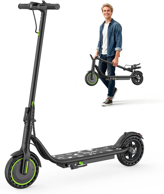 Waryoa Electric Scooter Adults, Powerful 350W\/500W Motor, 19-22MPH Top Speed, 8.5"\/14" Tires, 15\/27 Miles Range, Foldable E Scooter with Seat Bag, Commuting Scooter with Dual Brakes
