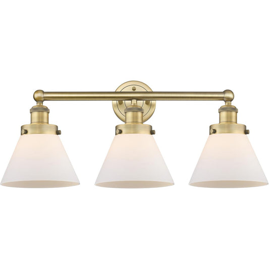 Innovations Lighting  616-3W-BB-G41 Cone Bathroom Vanity Light Brushed Brass