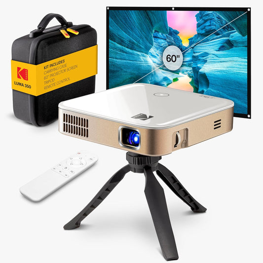 Kodak  Luma 350 Smart Projector - Portable Pico Projector of 60 inch Screen with Case - Tripod and Remote