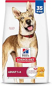 Hill's Science Diet Adult 1-6, Adult 1-6 Premium Nutrition, Dry Dog Food, Chicken & Barley, 35 lb Bag