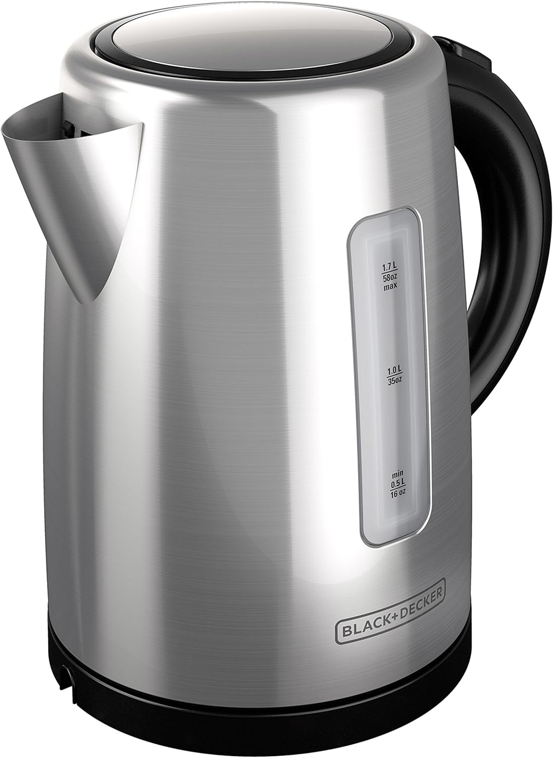 BLACK+DECKER 1.7L Cordless Kettle, Silver, KE2000SD