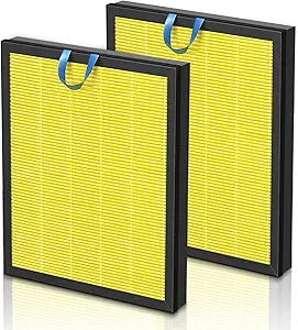 Vital 200S Pet Care Replacement Filter for LEVOIT Vital 200S and Vital 200S-P Air Purifier, HEPA and Activated Carbon Filter, Vital 200S-RF-PA, 2 Pack, Yellow