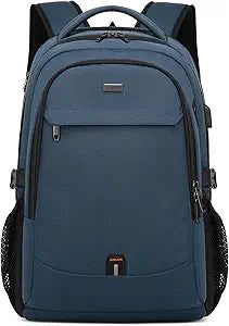 DUSLANG 17 Inch Laptop Backpack for Travel Water Resistant College Backpack for Men Women Laptop Bag with USB Charging Port,Blue