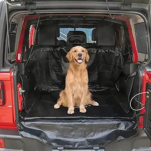 BESTAOO Dog Trunk Liner for Jeep - Heavy Duty Waterproof Oxford Cargo Protector for 2007-2025 Wrangler JK JL 4-Door, Nonslip Washable Pet Seat Cover & Anti-Scratch Liner (Star)