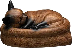 Cat Urn Small Pet Urn for Cat Ashes - Stylish Cat Urns for Ashes, Premium Quality Pet Urns for Cats(Brown)