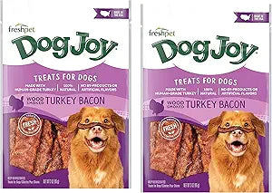 Dogjoy Treats for Dogs; Turkey Bacon Flavor 2pck