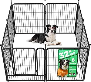 FXW Rollick Unleashed Dog Playpen for Indoor, Yard, RV Camping, 32 inch 8 Panels for Small and Medium Dogsâ”‚Patented