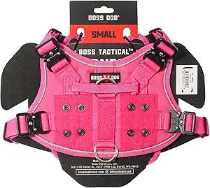 Boss Dog Tactical Harness, Hot Pink, Small