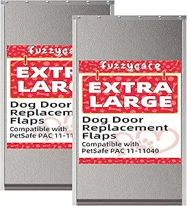 2PACK Extra Large Dog Door Replacement Flap with Screws,Doggie Door Replacement Flaps Compatible with PetSafe Freedom Doggie Doors PAC11-11040, 13 1/8" X 24 7/8", Flexible, Weather Resistant
