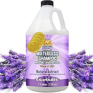 Bodhi Dog Waterless Shampoo - Natural Dry Shampoo for Dogs & Cats - Neutralizes Pet Odor - No Rinse Required - Made of Natural Extracts - Safe for Sensitive Skin - Made in USA - Lavender (1 Gallon)