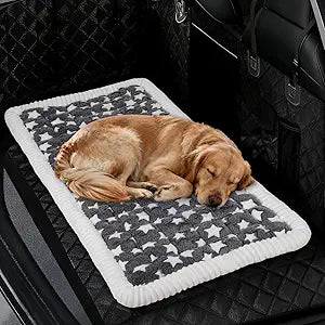 Car Back Seat Mat for Dog 53"x24" Dog Bed for Car Scratch Proof Non Slip Thick Odorless Non Fading Pet Travel Cushion Bed Overlay for Hard Bottom Extender & Cat Rabbit Pet Car Seat Cover Protector