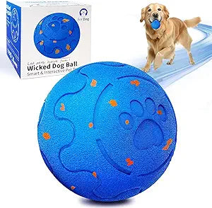 Interactive Dog Ball Auto Rolling, 3 Mode Auto Bouncing Ball, Automatic Moving, Rotating and Bouncing, Chew Proof E-TPU, Activated Dog Stimulation, Toy to Keep Them Busy