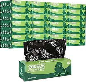 Sherr 50 Rolls Dog Waste Bags 10000 Count Dog Trash Bags Leak Proof Pet Doggie Poop Roll Waste Thick Plastic Bag for Home Park Outdoor Travel Pet Supplies(Black)