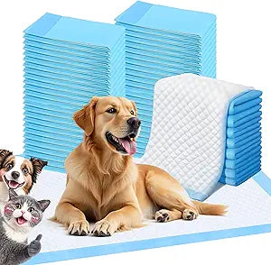 FluffyDream Super Absorbent Waterproof Dog and Puppy Pet Training Pad, Housebreaking Pet Pad,Blue (30"X36"(100PCS))