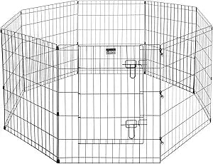 Pet Trex 24" Exercise Playpen for Dogs Eight 24" x 30" High Panels with Gate