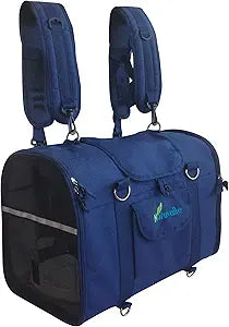 6-in-1 Sturdy Pet Carrier Backpack, Front Pack, Shoulder Bag, Pet Hand Bag, Car Seat Crate, Soft-Sided pet Carrier, Small Dog & Cat Travel Carrier, Size Medium for Pets 14-16" Long