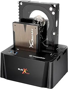 Thermaltake BlacX Duet 2.5â€/3.5â€ SATA I/II/III USB 3.0 External Hard Drive Enclosure Docking Station ST0014U-D,Black