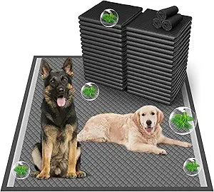 Boscute Charcoal Super Absorbency Puppy Pads, Activated Carbon Odor-Control XXXL 36"x36" Leak-Proof Pet Training Pee Pads, Disposable Potty Pads for Dogs Cats, Rabbits