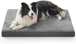 Bedsure XL Dog Bed for Crate - Large Orthopedic Pet Beds with Removable Machine Washable Cover, NOT Waterproof Egg Crate Foam Puppy Mat, Suitable for Pet Up to 80 lbs, 41"x27"x3.3", Not for Chewers