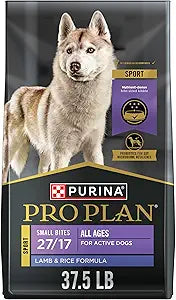 Purina Pro Plan High Protein Dog Food, Small Bites, SPORT 27/17 Lamb and Rice Formula - 37.5 lb. Bag