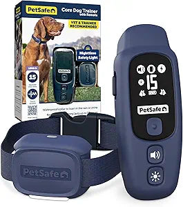 PetSafe Core Dog Trainer with Remote - Effective Dog Training - 15 Levels of Static Correction - Waterproof Collar - Rechargeable Training Collar - Compact Remote Transmitter