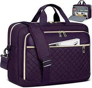 NEWHEY Laptop Bag 17.3 Inch Laptop Briefcase for Women Men Waterproof Shoulder Messenger Bag Large Computer Bag for Business Office Work College, Purple