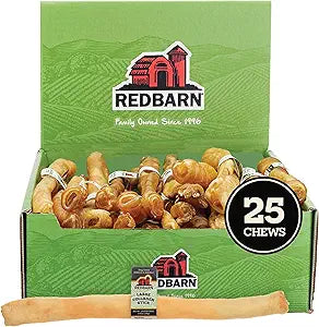 Redbarn Pet Products Natural Large Collagen Sticks for Dogs - Long Lasting Alternative to Traditional Rawhide & Bully - Supports Joint, Skin, & Coat Health - Case of 35