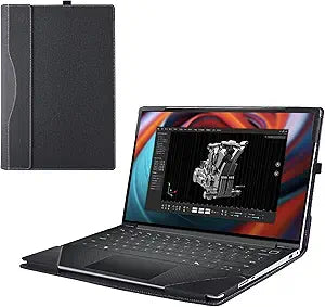 Laptop Cover Case for Dell Precision 5490/5480 /5470 14inch [NOT Working with Other Dell Models] .2-in-1 PU Leather Detachable Notebook Sleeve (Black)