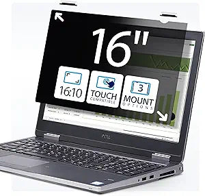 StarTech.com 16-inch 16:10 Flip-Up Privacy Screen with Touch, Laptop Security Shield, Anti-Glare Blue Light Filter