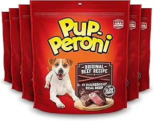 Pup-Peroni Dog Treats, Original Beef Flavor, 8.2 Ounce (Pack of 6), Made with Real Beef