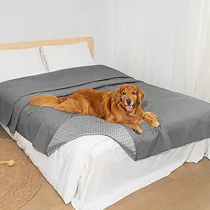 Waterproof Dog Blanket Pet Couch Cover Non-Slip Sofa Covers for Puppy Cat Washable Dog Bed Cover Leakproof Couch Protector for Sofa, Car (Grey, 82x102 Inch)