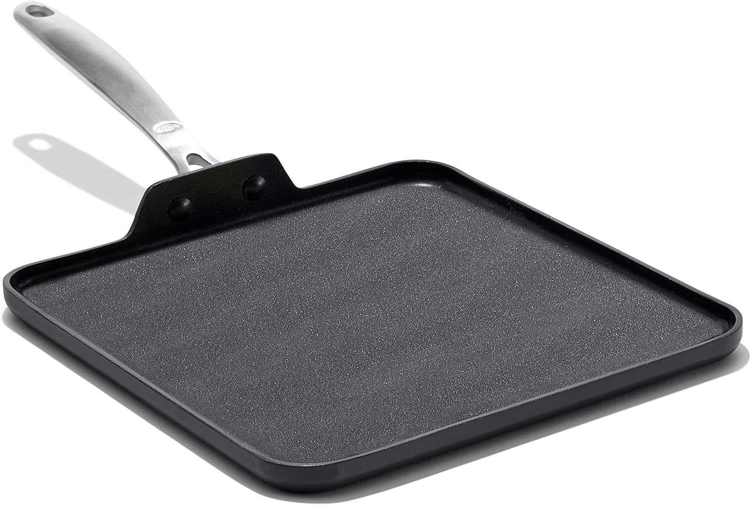 OXO Enhanced 11" Griddle Pan, PFAS-Free Ceramic Nonstick, Durable Hard Anodized Cookware, Scratch Resistant, Stainless Steel Handle, Good Grips, Dishwasher Safe, Oven safe, Black