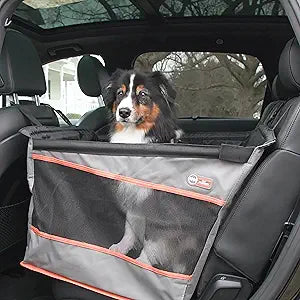K&H Pet Products Buckle N Go Dog Car Seat for Large Dogs, Waterproof Fabric, Breathable Mesh Sides, Adjustable Seat Belt Leash, Carseat for Medium to Large Pets, Car Seat Cover - 21 X 19 X 19in
