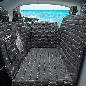Dog Seat Covers for Back Seat, Dog Car Seat for Tesla Model 3, 100% Waterproof Pet Seat Cover Protects from Scratches, Scuffs, Hammock for Tesla with Mesh Window & Headrest Protection
