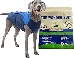 SurgiSnuggly Dog Recovery Suit Post Surgery for Dogs, Female Spay, Male Dog Neuter, The Original E Collar Cone Alternative Pet Surgical Recovery Suit Works with Bandages for Wounds BB M