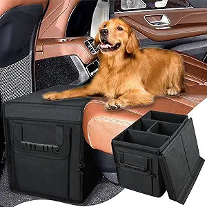 Car Seat Extender for Dogs, Backseat Extender for Large Dog up to 180 LBS, Foldable Back or Front Seat Extender for Most Cars Car Organizer Gap Filler