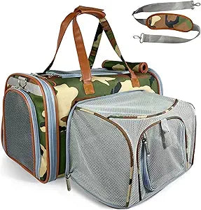 Mr. Peanut's Gold Series Standard Size Expandable Pet Carrier (Camo)