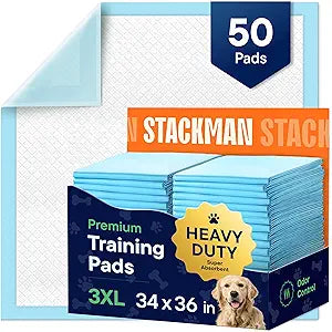 Dog Pads Large Pet Pee Pads for Dogs & Puppy Training 34" x 36" Potty Pads for Dogs [50-COUNT] Leak-Proof Dog and Puppy Pads - Quick-Dry Surface - Heavy Duty Absorbent Disposable Dog Wee Pad Bulk Pack