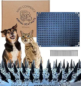 Scat Mats for Dogs & Cats - 10 Pack | Pet Repellent Mats | Keep Dogs Off Couch & Furniture | Keep Off Countertops | Scat Mat for Cats | Deterrent for Pets