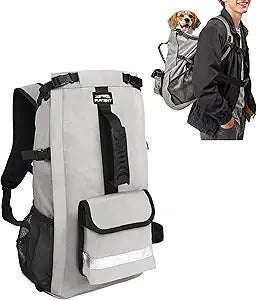 Dog Backpack for Small & Medium Dogs â€“ 4-Layer Safety Pet Carrier with Thick Shoulder Straps, Detachable Waist Bag, Breathable Mesh & Storage Pockets for Travel & Hiking