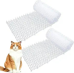 Transparent Cat Scat Mat 2 Pack, 6.5FT Clear Cat Deterrent Mats with Spikes for Sofa, Windowsill, Balcony & Garden, Cuttable Indoor Outdoor Pet Repellent Strips, 78 x 11 Inch Each