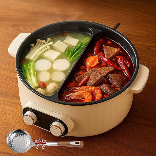 Four Grid Multifunctional Stew Pot, 4 Grid Multifunctional Stew Pot, 6l \/203oz Electric Pots 4 Compartment, Mandarin Duck Electric Chafing Dish, Large Capacity Integrated Hot Pots(2 Grid)