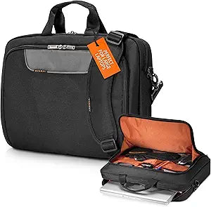 EVERKI Advance Laptop Briefcase 18.4 Inch - Business Briefcase for Men & Women, Ideal Lap Top Computer Bag for Travel, Heavy Duty Laptop Bag, Lap Top Messenger Carrying Case, (EKB407NCH18) Black